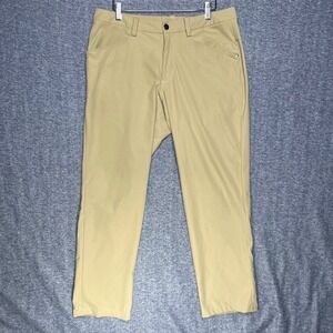 Lululemon Commission Mens Pant Relaxed‎ Fit Khaki Beige Casual Trouser